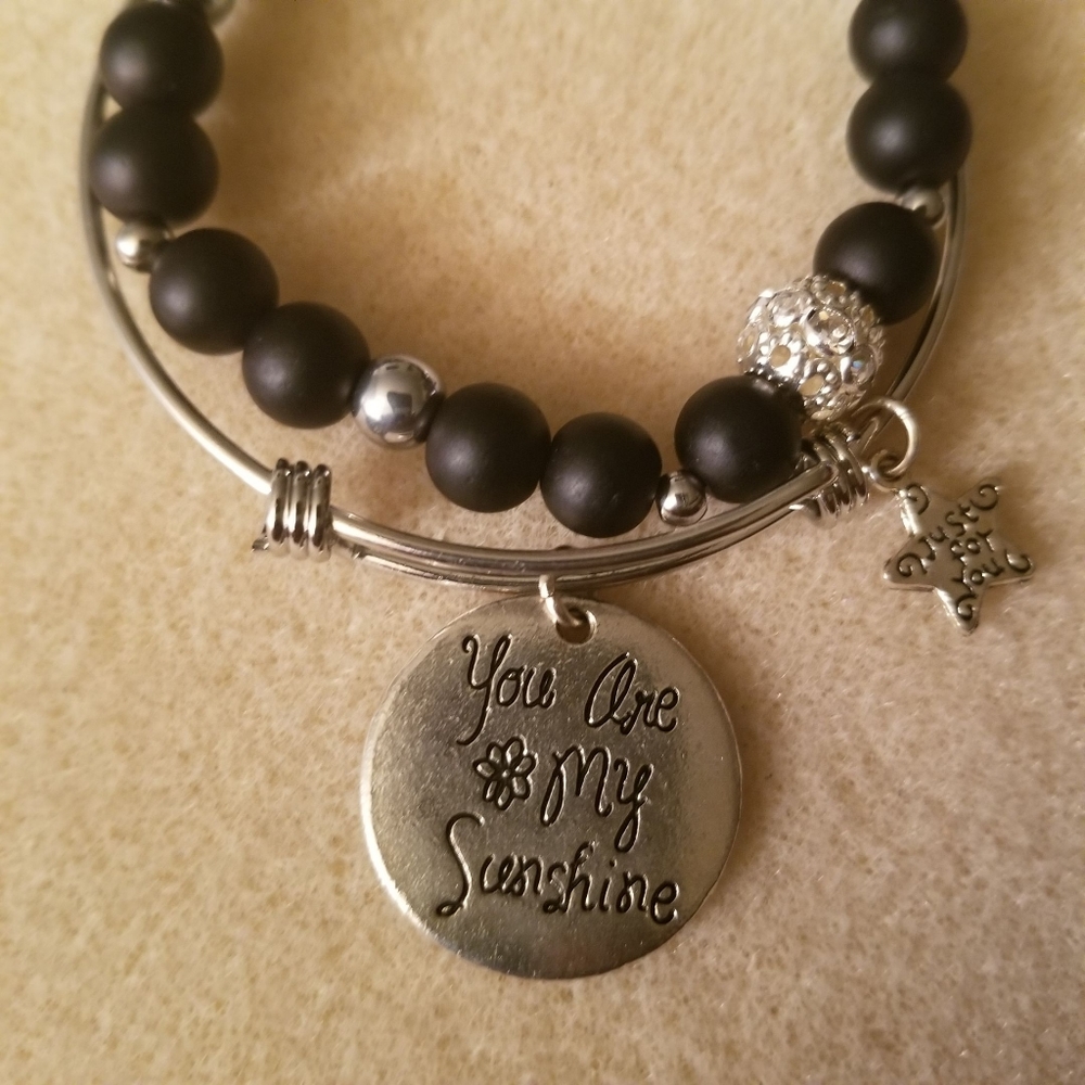 You Are My Sunshine Bangle Bracelet Set